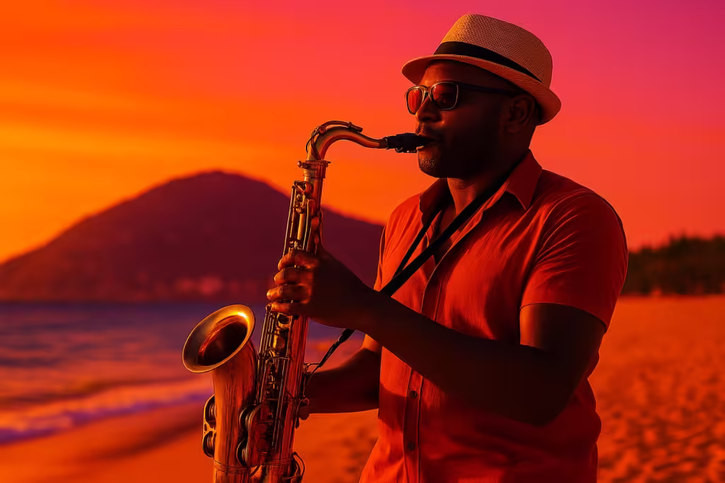 Internationales Jazzfestival Alanya 2025 – Live-Jazz mit Saxophon am Strand
