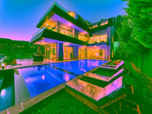 Villa mit Infinity-Pool und Meerblick in Alanya Bektas