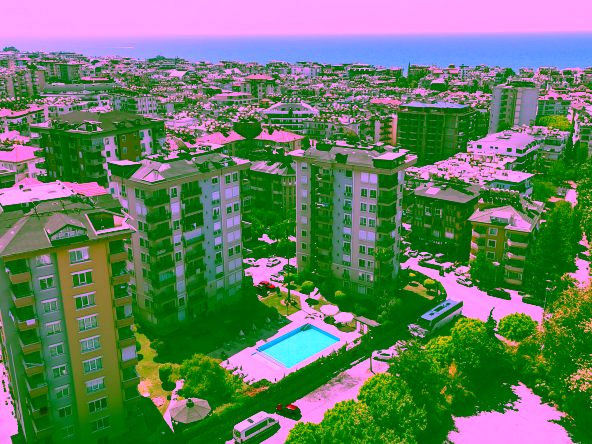 Wohnung in Alanya Güllerpinari mit Balkon und Meerblick