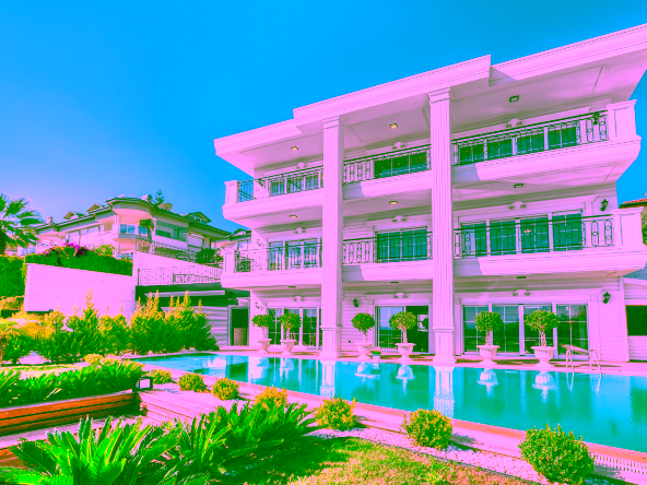 Villa in Alanya Tepe mit Pool, Garten und Panorama