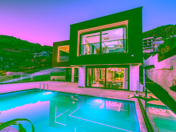 Moderne Villa mit Meerblick in Alanya mit Pool und Terrasse