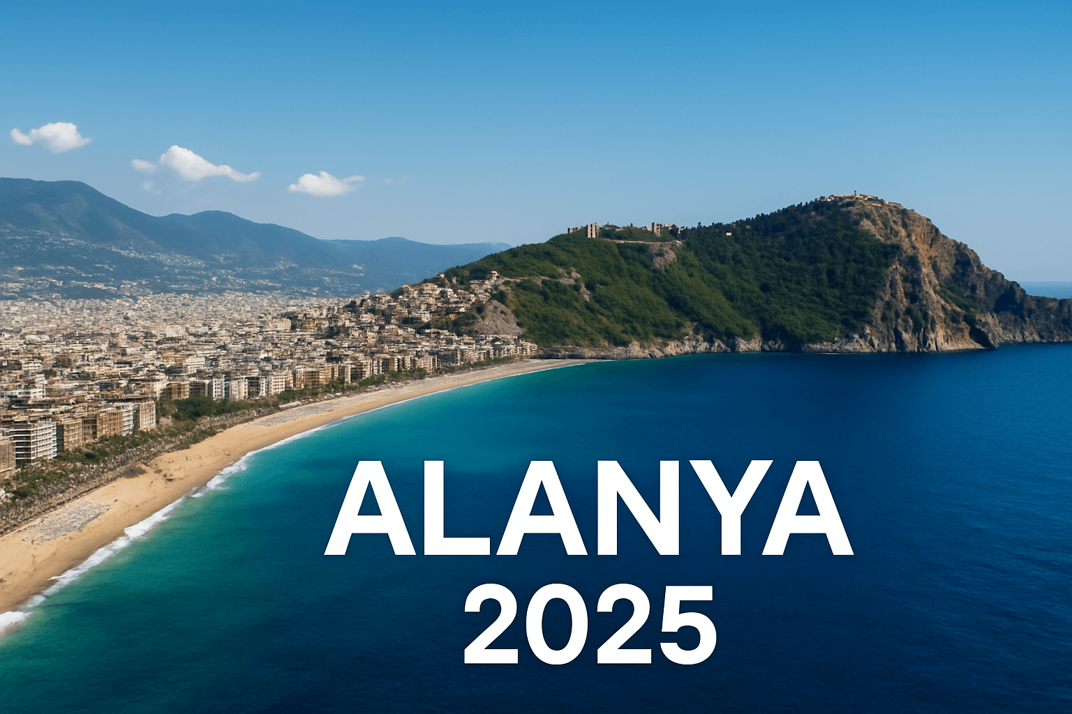Alanya Immobilien Wertsteigerung 2025 – Panorama mit Stadt, Meer und Investitionspotenzial