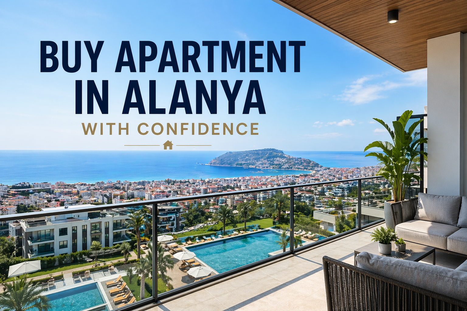 Modern apartment in Alanya with sea view, pool and balcony – ideal for investment and coastal living