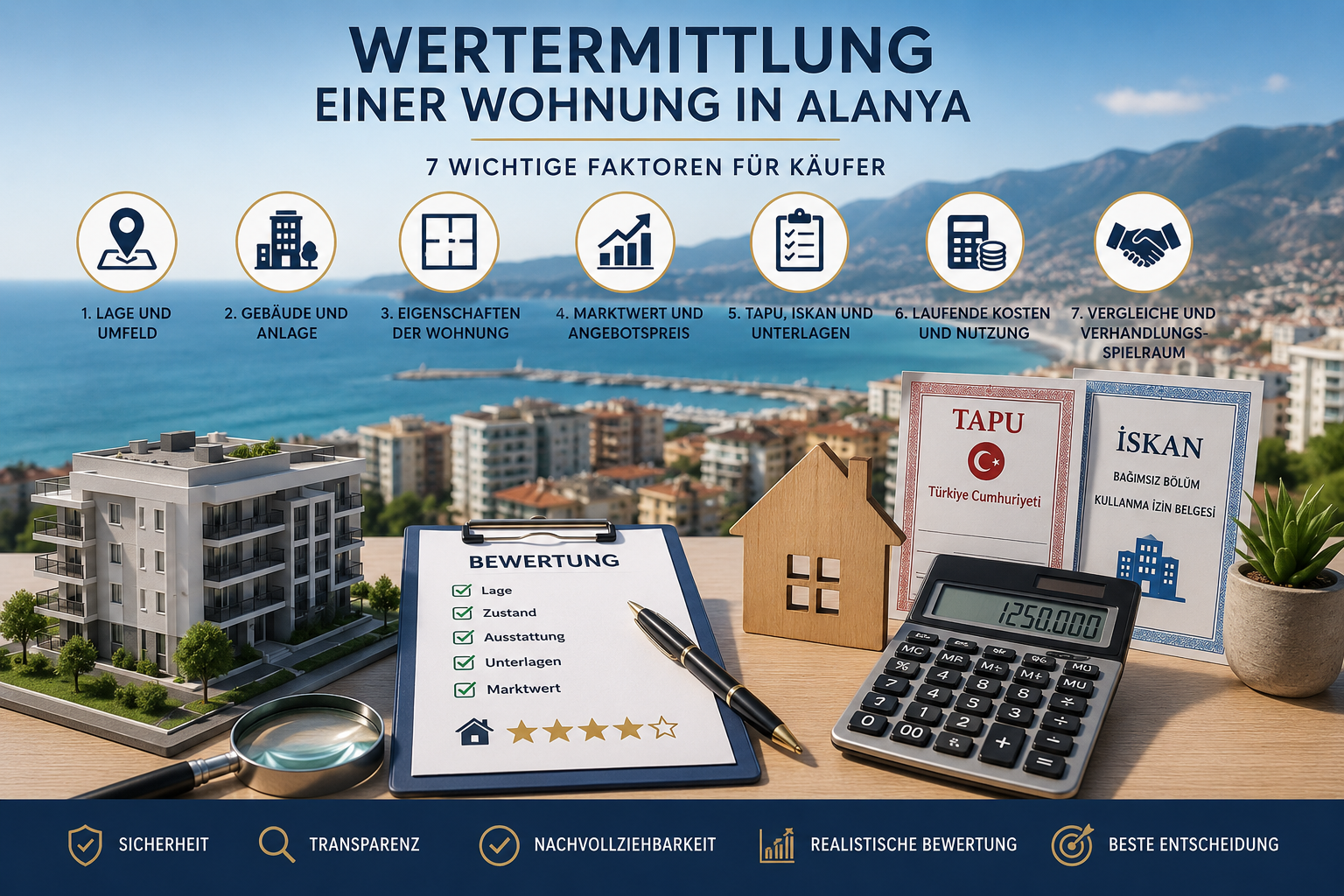 Wertermittlung einer Wohnung in Alanya