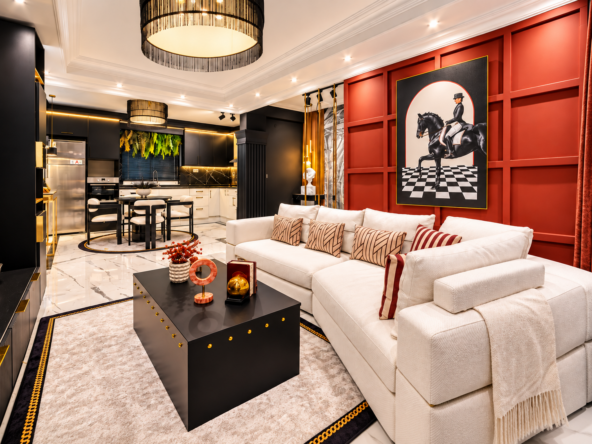 Apartment in Alanya Tepe with a high-quality furnished living room